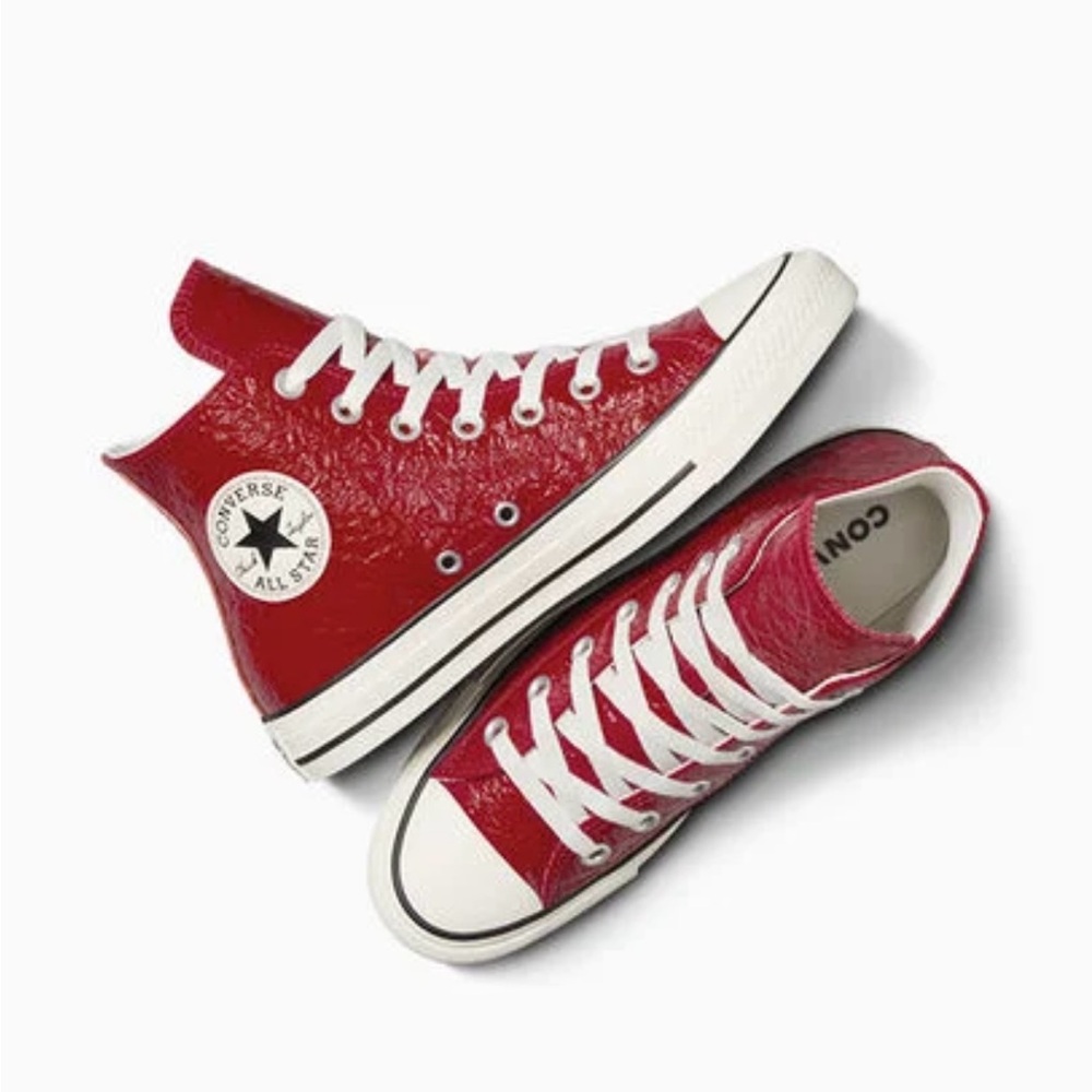New Red Converse Chuck Taylor
All Star Crinkled Leather